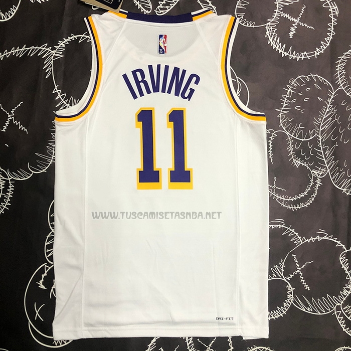 Camiseta Kyrie Irving NO 11 Los Angeles Lakers Association Blanco